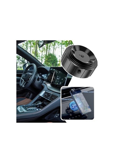 Dancemonkey 360 Dönen Güçlü Mıknatıslı Araç Tutucu - Vakumlu, Beyaz Beyaz