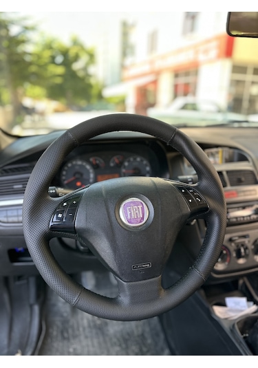 Fiat Linea Tuşlu Araca Özel Direksiyon Kılıfı Siyah