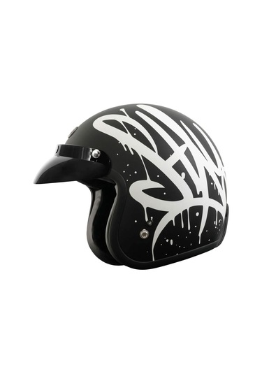 Torc T-50 Del Mar Wild One Açık Motosiklet Kaskı Mat Siyah Gri