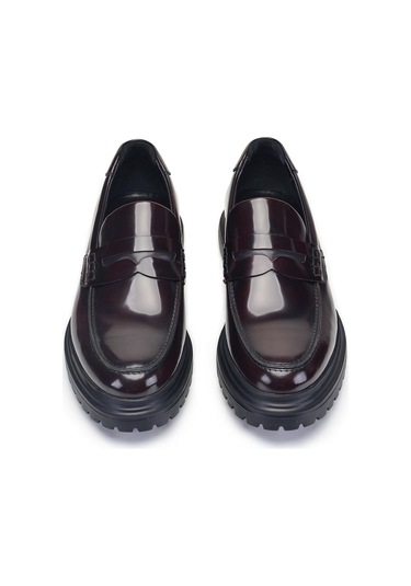 Bordo Açma Erkek Ayakkabı -49101- Bordo