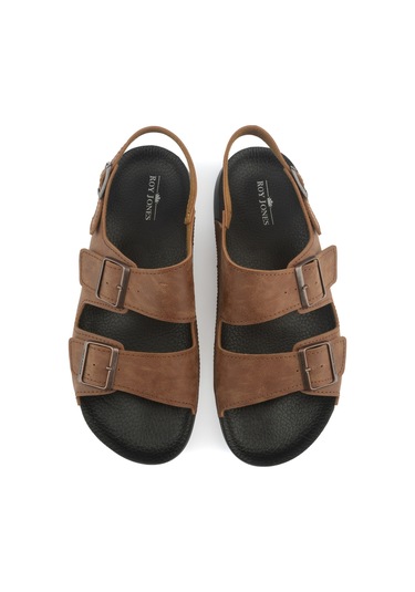 Barcelona Urban Sandals Rahat Yumuşak Tabanlı Erkek Sandalet-taba Taba
