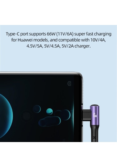 Usams Sj561 66W 3 İ N1 Hızlı Dirsek Örgü Şarj Veri Şarj Kablosu