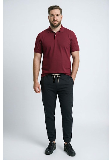 Defacto %100 Pamuk Polo Tişört H1650ax26spbr285 Bordo-br285