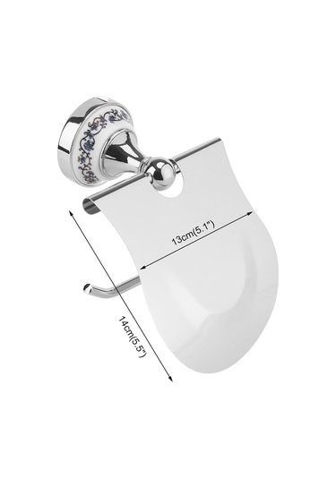 Su Geçirmez Ön Yüzeyli Duvara Monte Klasik Banyo Tuvalet Kağıdı Rulosu Tutucu Mavi Ve Beyaz Porselen Desenli Diğer