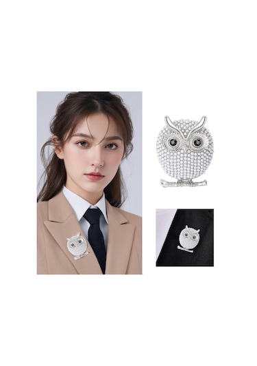 Suntek Kuşlar Broş Pin Moda Alaşım Inci Baykuş Doğum Günü