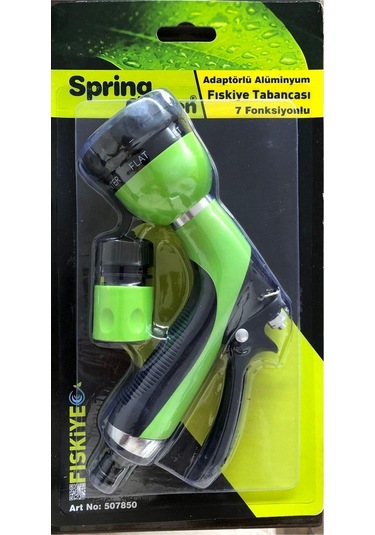 Spring Garden Fıskiye Tabancası Alüminyum 7 Fonksiyonlu Sulama Tabancası