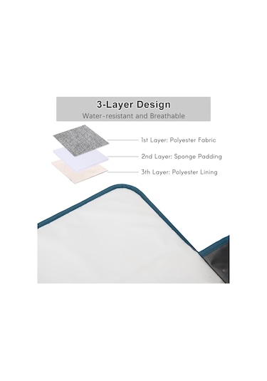 Xiyyadms "taşınabilir Bebek Bezi Değiştirme Pedi - Su Geçirmez, Katlanabilir Ve Çift Cep İle Pratik" Kırmızı