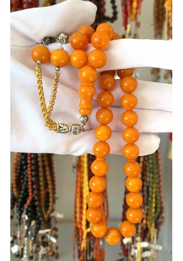 Tesbihci Sarı Küre Model Orijinal Katalin Tesbih