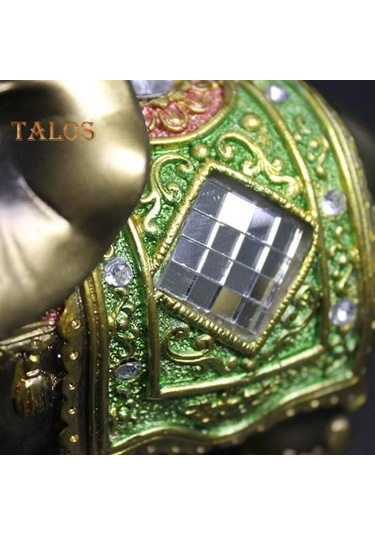 Altın Fil Heykelcik Reçine Bahçe Minyatür Zanaat Hediye Ev Masaüstü Dekorasyon Canlı Şehir Moda Ev Dekor S