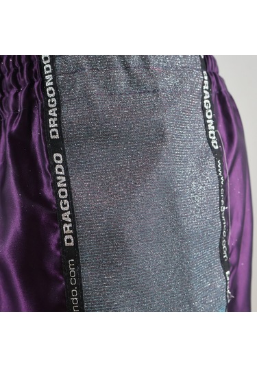 Dragondo Mt3076 Shiny Muay Thai Mor Kick Boks Şortu Mor