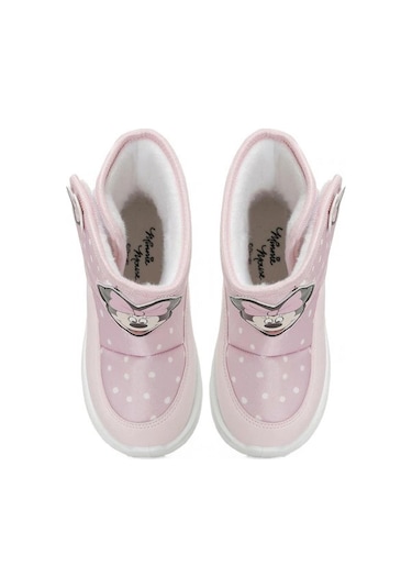 Mınnıe Mouse Salta Pembe Cırtlı Kürklü Kız Çocuk Kar Botu Pembe