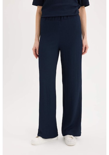 DeFacto Bürümcük Pantolon Wide Leg Geniş Bol Paça Esnek Belli C0200AX25SPNV256