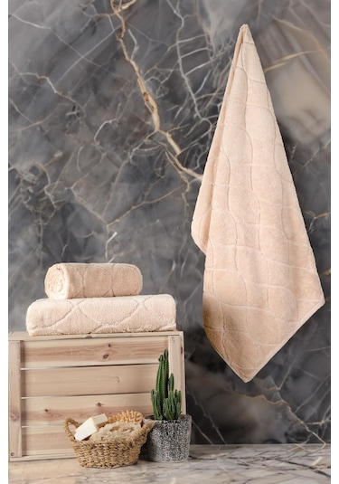 Varol Voli Micro Cotton Banyo Havlusu 70x140cm Bej-70x140cm Bej