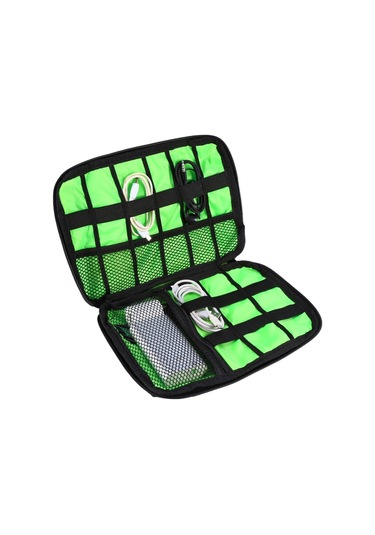 Sones Taşınabilir Seyahat Düzenleyici Depolama Toplama Çantası Kılıf Kese Dijital Alet Elektronik Aksesuarlar, Boyut: 25,7 18,5 1,2 Cm Mavi Diğer