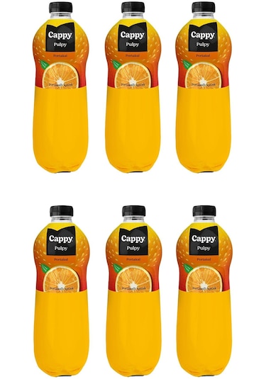 Cappy Pulpy Portakallı İçecek 1 Lt X 6 Adet