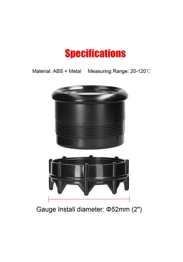 Singree 52mm Araç Sıcaklık Göstergesi - Alarmlı Lcd Ekran, 20-120 C Ölçüm