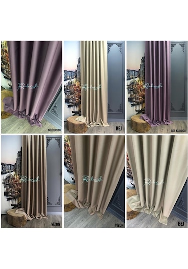 Brillant Blackout Karartma Işık Geçirmez Fon Perde 19 Renk Seçene