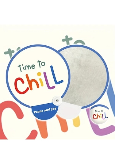 Willowhaven Leavesshadow Taşınabilir Katlanır El Soğutma Fanı Karpuz Desenli Hafif Yansıtıcı Yüzey