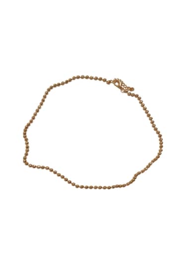 Top Zincir Kolye Gold Beyaz