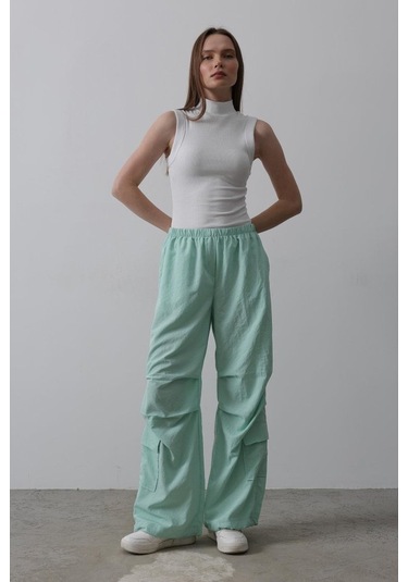 Ge Ticaret Paraşüt Cargo Pantolon - Mint Çok Renkli