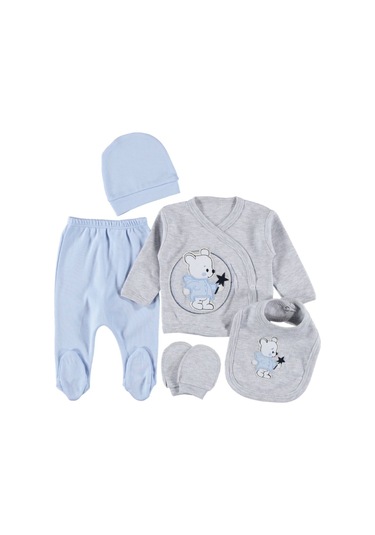 5 Li Zıbın Seti Hastane Çıkışı Mavi