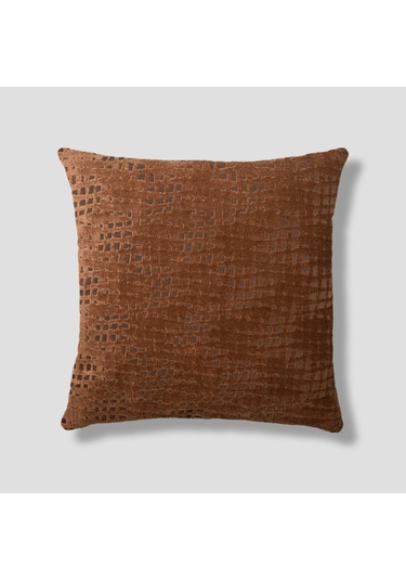 Sezyon Riva Desenli 50 50 Kahverengi Kırlent Kılıfı Kahverengi