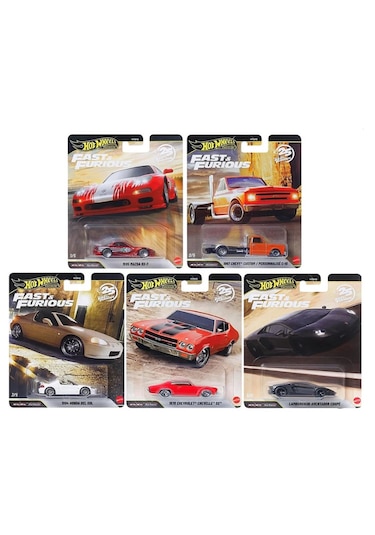 Hot Wheels Premium Fast & Furious 2026 Mix 2 25. Yıl Dönümü 5li Set