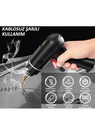 Schulzz 200 W 600 Adet Tel 5000 Mah Batarya Desteği Şarjlı Tampon Plastik Parça Tamir Kaynak Makinesi