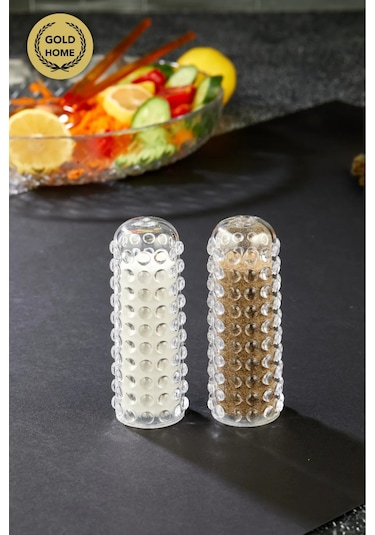 2 Li Boncuklu Plastik Mika Tuzluk Biberlik Baharatlık Boncuk Seri