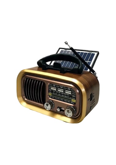 Ultratekno RX-BT628S BT/TF/USB/FM/AM/SW 3 Bandlı Güneş Panelli Nostaljik Radyo