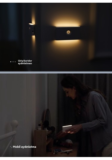 Led İnsan Vücudu İndüksiyon Lambası, Koridor, Merdiven, Başucu Atmosfer Işığı Gece Aydınlatması Sıcak Işık