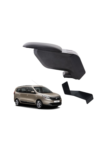 Dacia Lodgy 2021 Delmesiz Çelik Ayaklı Siyah Kolçak Kol Dayama