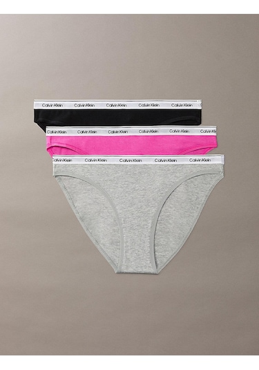 Calvin Klein Kadın 3'lü Bikini Külot Seti-13354 Çok Renkli