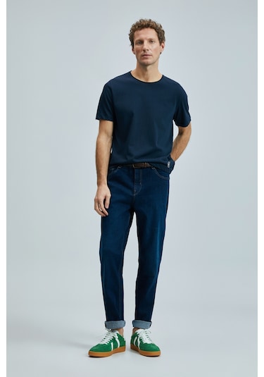 Lufian Junya Erkek Basic Tişört Lacivert Lacivert 111020259100200 Lacivert