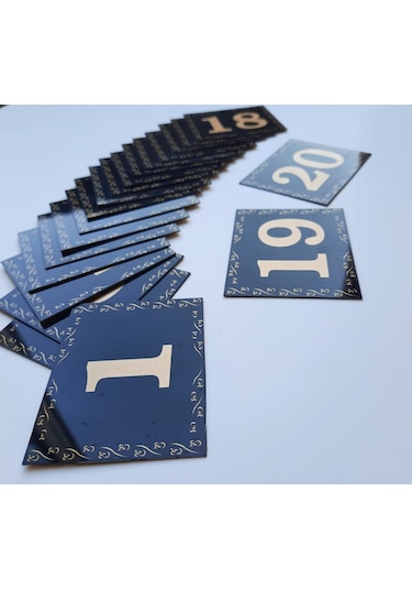 Kapı Numarası 5.5x6.5 Kendinden Yapışkanlı No:1 Den 20’E