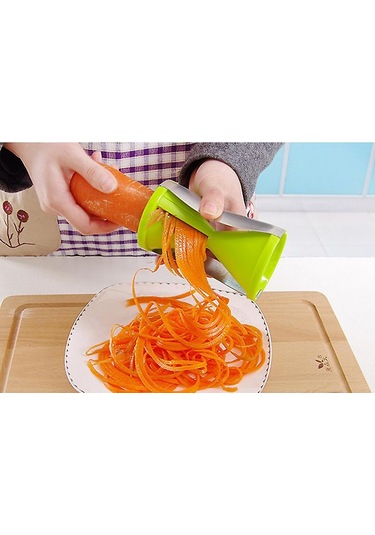 Yaratıcı Mutfak Çok Fonksiyonlu Rende Spiral Huni Rende Döner Sebze Kesici Rende, Yeşil Yeşil Diğer