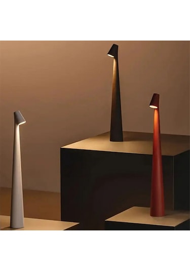 Led Masa Lambası Endüktif Işık Şarjlı Öğrenme Işığı B Beyaz