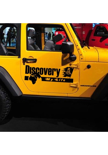 60 X 24 cm - Discovery Dakar Araba sticker. Sağ Sol Set