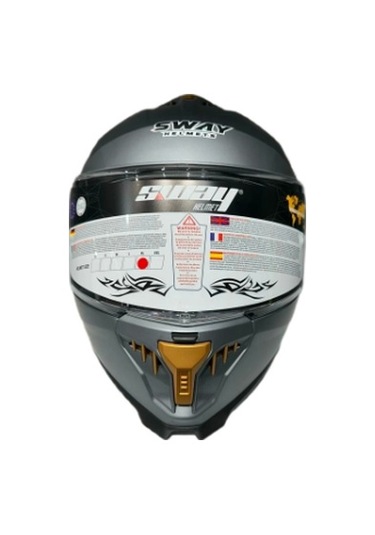 Sway Sw-865 Güneş Gözlüklü Kask Mat Gri