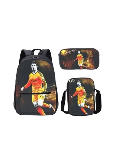 Yulong New World Futbol Yıldızı Baskı Sırt Çantası Üç Parçalı Çok Renkli