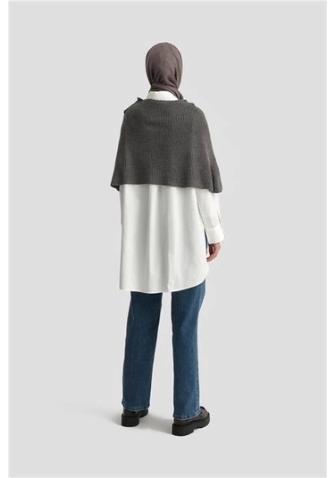 Armine Triko Pelerin 24kd4224 Antrasit