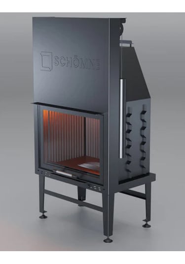 Schömne Elegance Düz Asansörlü Çelik Şömine Haznesi 70 Lik