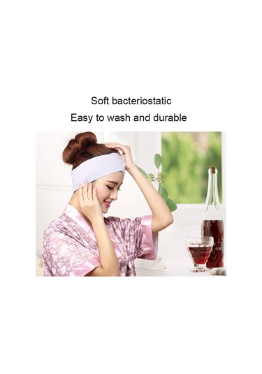 Kadınlar İçin 4 Adet Spa Yüz Bandı, Yüz Yıkama Bandı, Ayarlanabilir Makyaj Bandı, Yüz Yıkama, Duş, Yoga Sporları İçin Sarma Başlığı Mavi, Siyah, Pembe, Gri