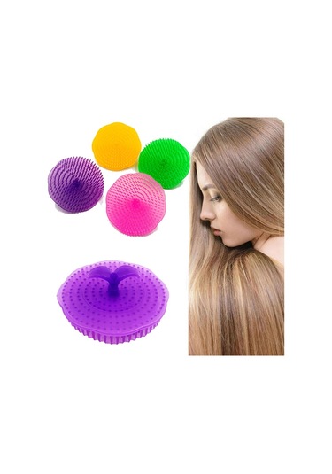 Adet Rastgele Renk Silikon Saç Derisi Masaj Şampuan Fırça Kafası Akupunktur Noktası Terapi Tarak Sağlık Banyo Spa Saç Yıkama Fırçası