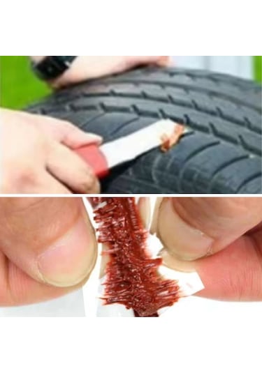 10 Adet Lastik Onarım İçin Lastik Tamir Fitili Yedek Lastik Fitili 4741