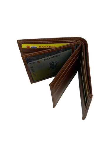 Kayader Taba Rengi Deri Erkek Cüzdanı 016-02 Taba