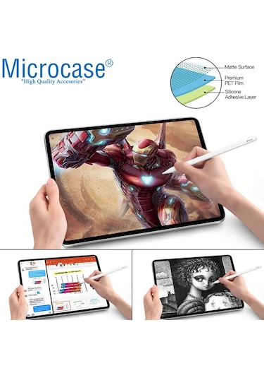 Apple Uyumlu iPad  Pro 12.9 2022 M2 Paper Like Kağıt Hissi Mat Film - AL3289