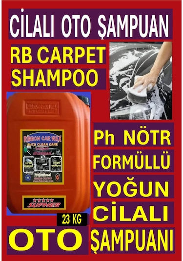Carper Shampoo Ph Nötr Formüllü Cilalı Oto Yıkama Şampuanı 23 Kg