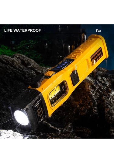 Wison Ws-1414 Cam Kıracaklı Dijital Göstergeli Mıknatıslı Şarjlı Acil Durum Tamirci Feneri Çok Renkli