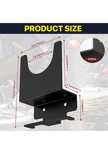 Youmex 2 Adet Duvar Montajlı Açılı Taşlama Makinesi Askısı - 5 İnç Taşlama Ve Polisaj Makineleri İçin Dayanıklı Metal Stand